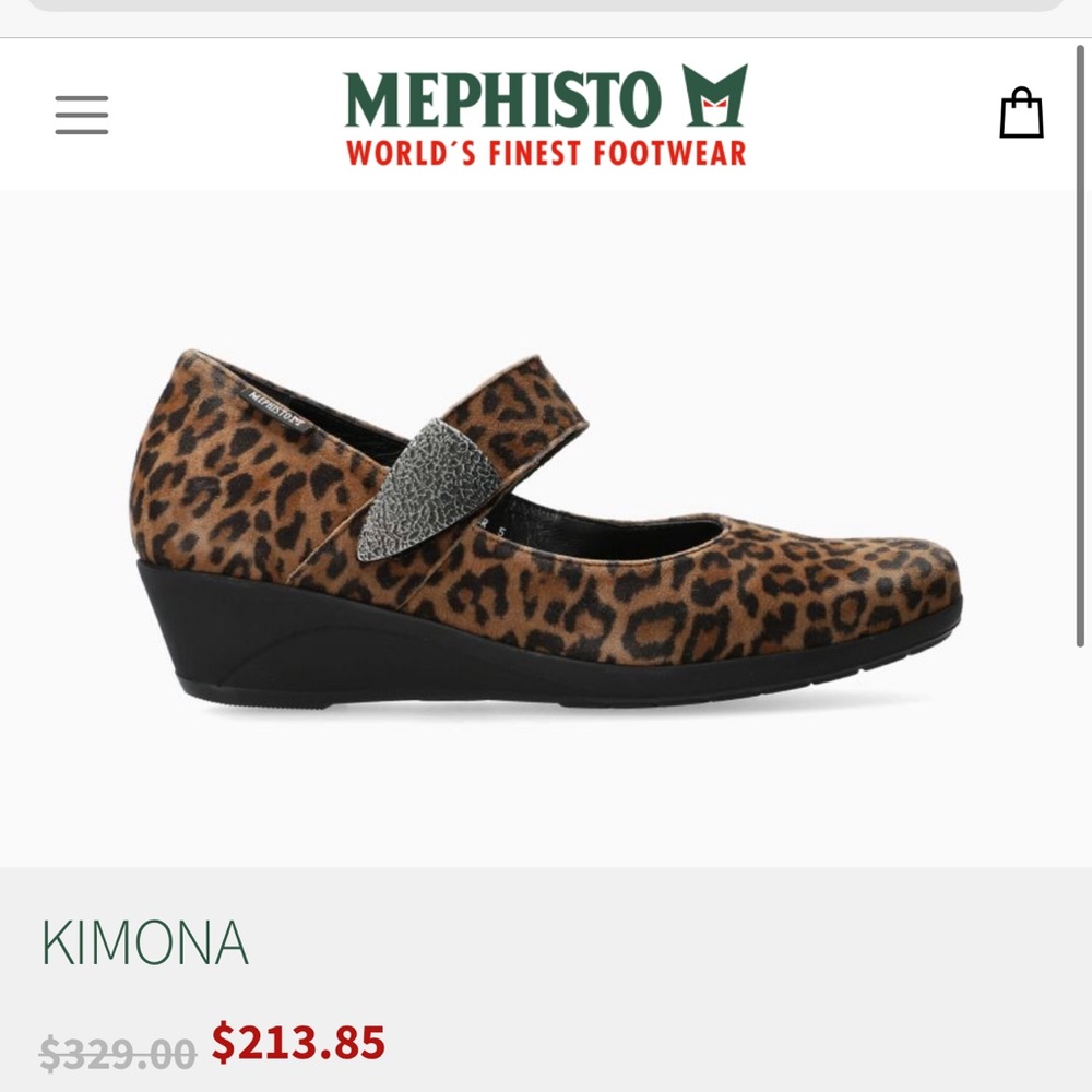 Mephisto kimona leopard print women’s shoe